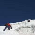Trekking trail on the way to Island Peak with Himalayan mountains, remote valleys, and scenic landscapes in Nepal